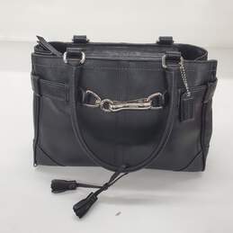 Coach Hampton Black Leather Satchel Bag 8A70