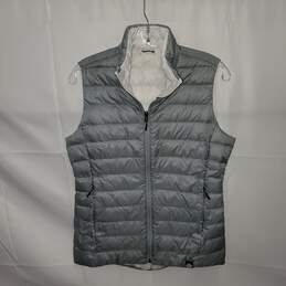 REI Co-Op Gray Full Zip Nylon Down Puffer Vest Jacket Size S