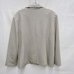 NWT Chico's WM's Black & White Striped Knit Jacket Size 3P alternative image