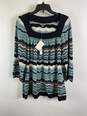 APT 9 Woman Women Blue Striped Sports Sweater S NWT image number 1