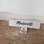 Madewell WM's Crop Square Neck Tan & White Checker Blouse Top Size XL image number 3