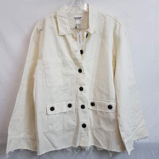 thepatriciabright The Drop ivory oversized button up cotton jacket XS image number 1