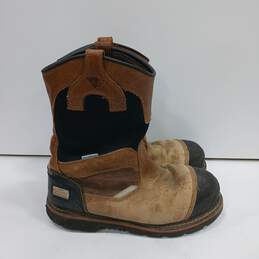 Survivors Men's Brown Leather Work Boots Size 11 alternative image