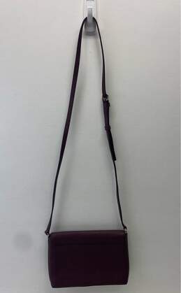 Kate Spade Saffiano Leather Flap Crossbody Bag Plum