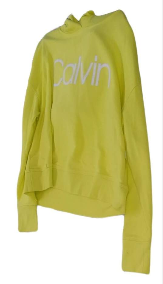 NWT Womens Yellow Long Sleeve Casual Pullover Hoodie Size Small image number 1