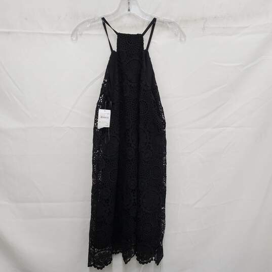 NWT Chelsea 28 WM's Black Sleeveless Lace Blouse Top Size XS image number 2