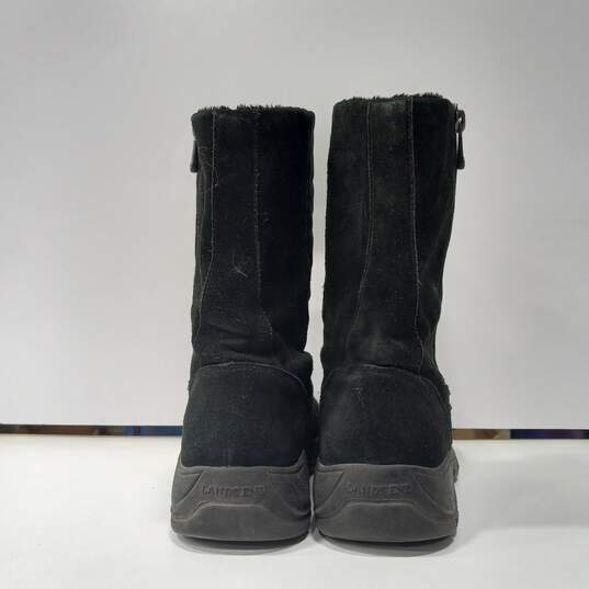 Land's End Women's Black Suede/Textile Boots Size 10B image number 3