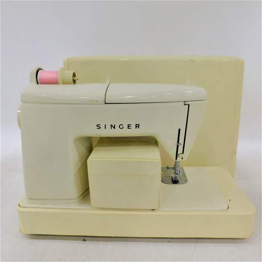 Vintage Singer Touch & Sew Sewing Machine W/ Pedal Case & Accessories image number 1