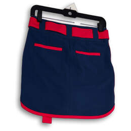 NWT Womens Blue Pink Flat Front Belted Pockets Athletic Skort Size 0 alternative image