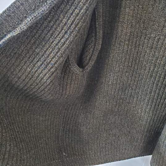Scotch Shetland and Mohair Wool Cardigan Sweater Olive/Brown Estimate Size L image number 3