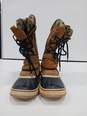 Men's Brown Leather Boots Size 9 image number 2
