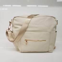 Kiki Lu Faux Leather Diaper Bag Convertible Messenger Backpack