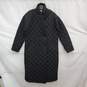 Rebecca Minkoff Long Double Breast Black Quilted Trench Coat Size S image number 1