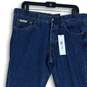 NWT Calvin Klein Womens Blue Denim Dark Wash Slim Fit Skinny Jeans Size 32X32 image number 3