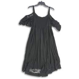 Torrid Womens Black Lace Cold Shoulder Sleeve Smocked Fit & Flare Dress Size 1 alternative image