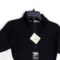 NWT Mens Black White Mock Neck Long Sleeve 1/3 Zip Pullover Sweatshirt Sz M image number 3