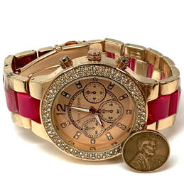 Designer Michael Kors Gold-Tone Strap Chronograph Dial Analog Wristwatch alternative image