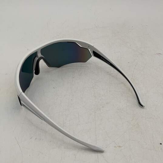 Rawlings Mens White Half Rim Sport Sunglasses With Multicolor Reflector Lenses image number 2