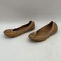 Tory Burch Womens Nude Gold Monogram Round Toe Slip On Ballet Flats Size 8.5 image number 4