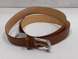Coach Women's Tan Leather w/ Silver-Tone Hardware Belt F66100 Size 40"