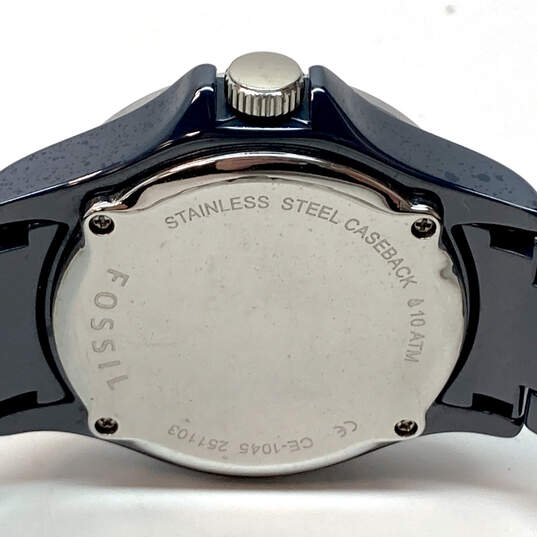 Designer Fossil Riley Black Chain Strap Analog Dial Quartz Wrist Watch image number 5