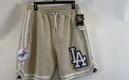 New Era MLB Men's Beige LA Dodgers Active Shorts- L NWT