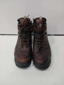 Timberland Men's Brown Leather Waterproof Hiking Boots Size 13M