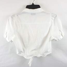 Snidel Women White Front Knot Cropped Top OS alternative image