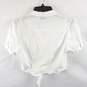 Snidel Women White Front Knot Cropped Top OS image number 2