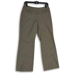APT. 9 Womens Brown Flat Front Welt Pocket Straight Leg Dress Pants Size 6P