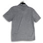 Mens Gray Space Dye Spread Collar Short Sleeve Polo Shirt Size Small image number 2