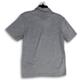 Mens Gray Space Dye Spread Collar Short Sleeve Polo Shirt Size Small alternative image