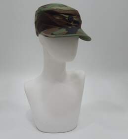 2 Vintage US Army Military Camo Hats Sizes Mens 7 And 7 1/8