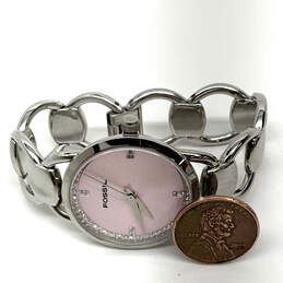Designer Fossil ES-1356 Rhinestone Dial Stainless Steel Analog Wristwatch alternative image