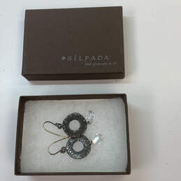 IOB Designer Silpada 925 Sterling Silver Cubic Zirconia Stone Drop Earrings