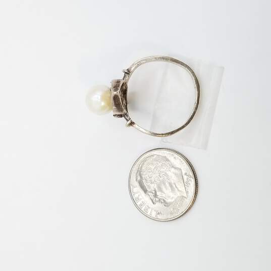 F.W. Pearl CZ SZ 6 Ring Damage 2.9g image number 6