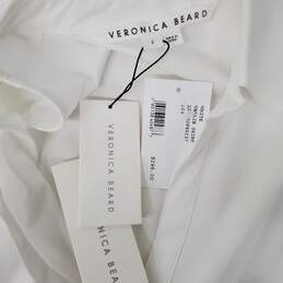 NWT Veronica Beard WM;s White Cotton Sleeveless Wrap Vallie Blouse Size 2