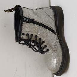 Dr. Martens Grey Glitter Boots Size 9 alternative image