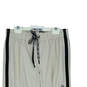 Womens Beige Black Stripe Elastic Waist Drawstring Sweatpants Size Small image number 3