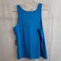 Halogen bright blue sleeveless cowl neck tank top L nwt image number 1