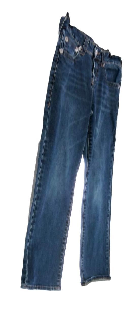 True Religion Women's Blue Dark Wash Casual Denim Straight Leg Jeans Size 8 image number 3