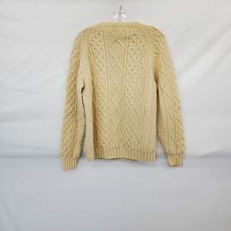 Mary Smith Vintage Beige Wool Cable Knit Sweater MN Size M alternative image