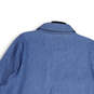 NWT Womens Blue Denim Spread Collar Long Sleeve 1/2 Button Blouse Top Sz 20 image number 4
