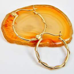 14K Yellow Gold Hoop Earrings 1.3g