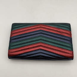 Womens Multicolor Chevron Detachable Chain Strap Magnetic Clutch Wallet alternative image