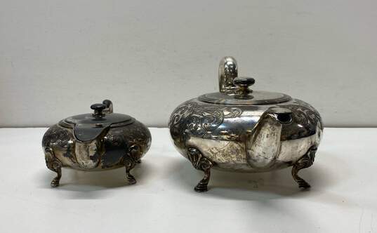 E.G. Webster & Son Plate Sliver Tea Pot and Creamer Set image number 2