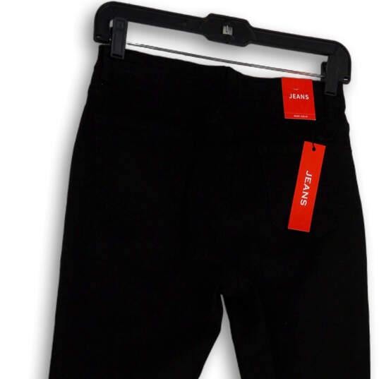 NWT Womens Black Dark Wash Stretch Pockets Denim Skinny Jeans Size 6 image number 4