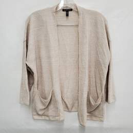 Eileen Fisher WM's Organic Linen & Cotton Blend Cream Color Cardigan Sweater Size S/P