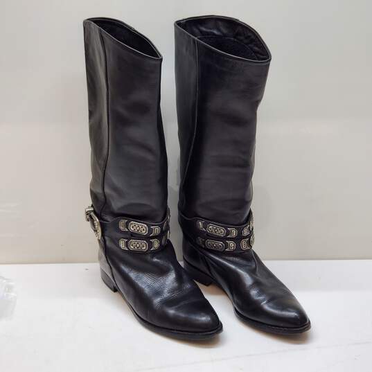 Leather Cowboy Boots Size 11 image number 1