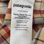 Patagonia Organic Cotton MN's Plaid Long Sleeve Brown & Red Shirt Size M image number 4